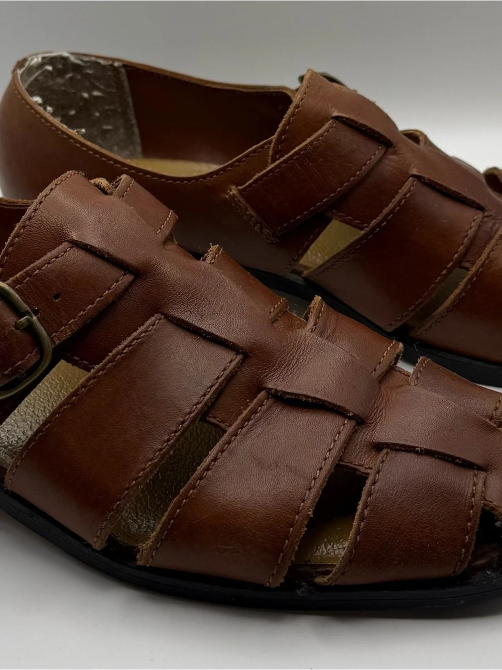 Women’s Brown Leather Fisherman Sandals
